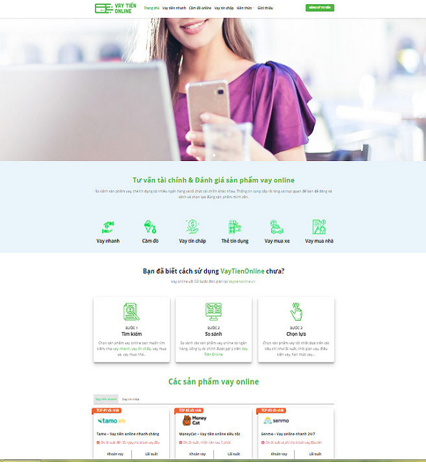 Giao diện Blog Website làm tiếp thị liên kết Affiliate, Giao diện Blog tài chính Accesstrade