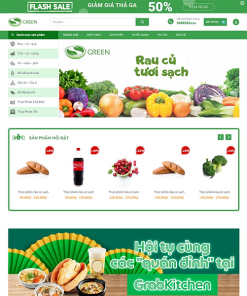 giao diện website bán thức ăn thực phẩm 1