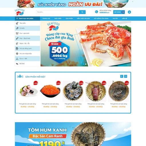 giao diện website bán thức ăn thực phẩm 2
