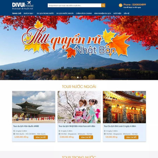 giao diện website du lịch 3